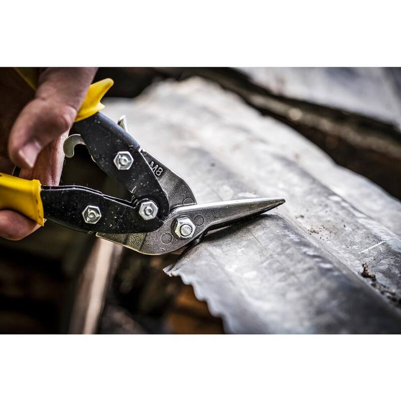Crescent Wiss 9-1/4 in. Compound Action Straight, Left, and Right Cut Offset Aviation Snip - M8OS