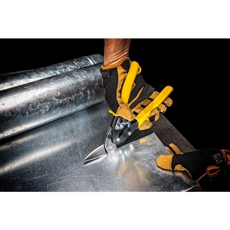 Crescent Wiss 9-1/4 in. Compound Action Straight, Left, and Right Cut Offset Aviation Snip - M8OS
