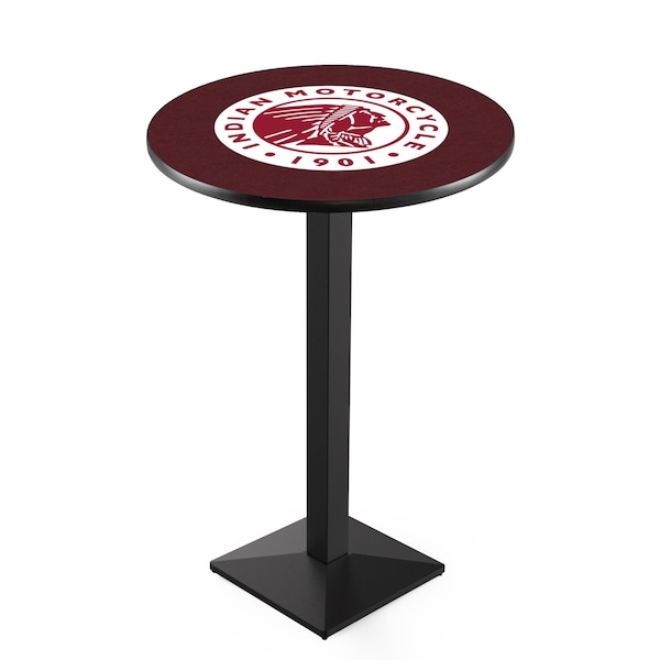 Holland Bar Stool Co 36" Blk Wrinkle Indian Motorcycle Pub Table, 36" dia. Top - L217B3636INDN-HD