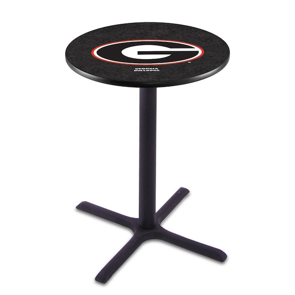 Holland Bar Stool Co 42" Blk Wrinkle Georgia "G" Pub Table, 36" dia. Top - L211B4236GA-G