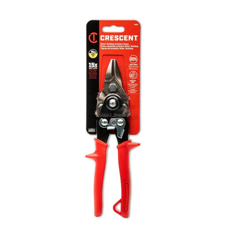 Crescent Wiss 9-1/4 in. Compound Action Straight, Left and Right Cut Bulldog Aviation Snip - M5R