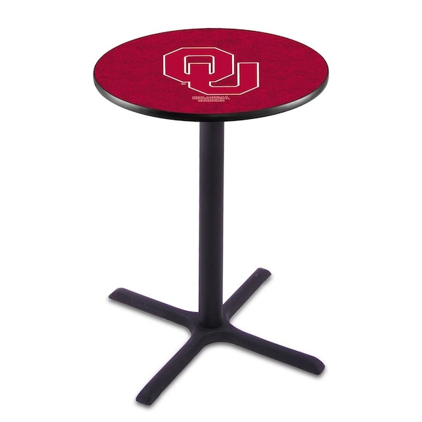 Holland Bar Stool Co 42" Blk Wrinkle Oklahoma Pub Table, 36" dia. Top - L211B4236OKLHMA