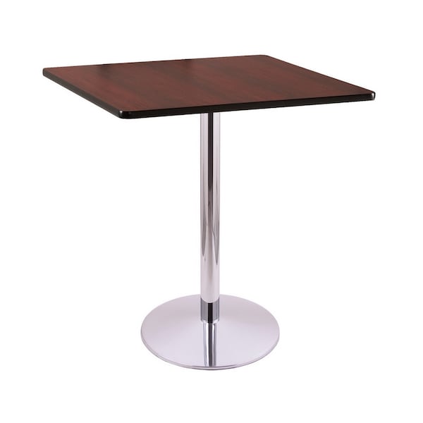Holland Bar Stool Co 42" 214 Chrome Table, 36" x 36" Square Top - 214-2242CH36SQ