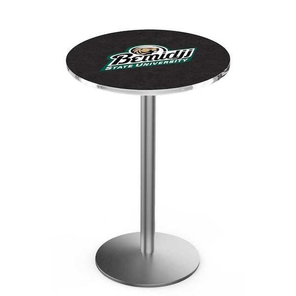Holland Bar Stool Co 36" Stainless Steel Bemidji State Pub Table, 36" dia. Top - L214S3636BMIJST