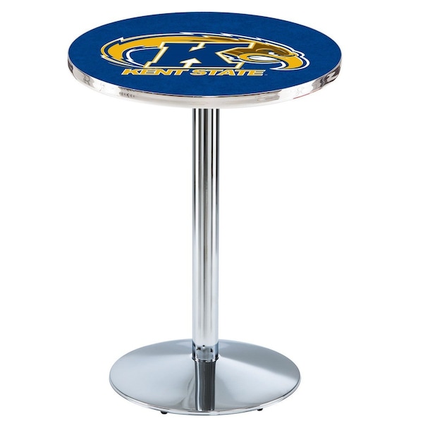 Holland Bar Stool Co 36" Chrome Kent State Pub Table, 36" dia. Top - L214C3636KENTST