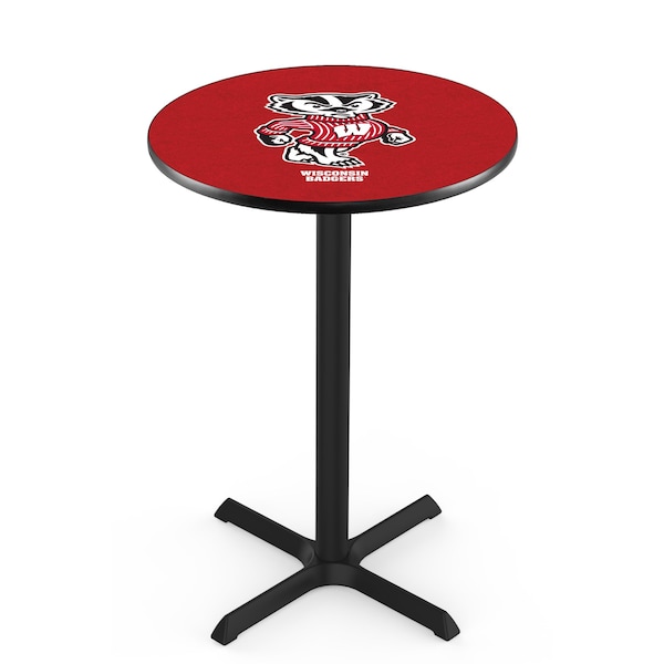 Holland Bar Stool Co 42" Blk Wrinkle Wisconsin "Badger" Pub Table - L211B4228WI-BDG