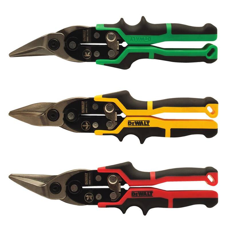 DEWALT Left, Right and Straight Aviation Snips Set (3-Pack) - DWHT14676
