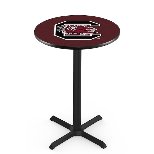 Holland Bar Stool Co 42" Blk Wrinkle South Carolina Pub Table, 36" dia. Top - L211B4236SOUCAR