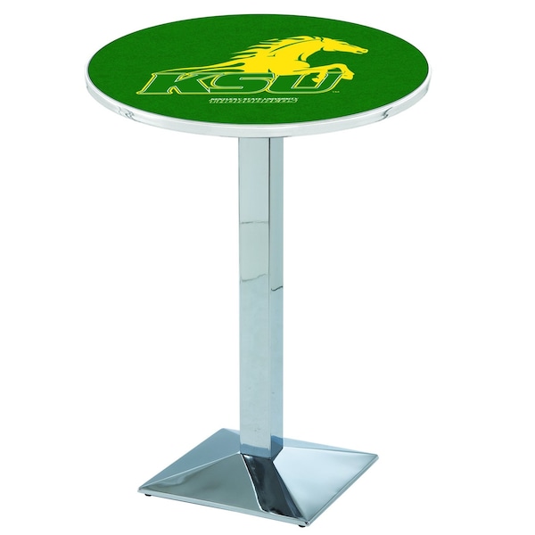 Holland Bar Stool Co 36" Chrome Kentucky State University Pub Table, 36" dia. Top - L217C3636KYSTUN