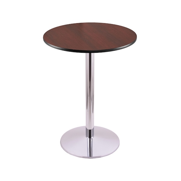 Holland Bar Stool Co 36" 214 Chrome Table, 30" dia. Top - 214-2236CH30R