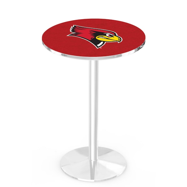 Holland Bar Stool Co 36" Chrome Illinois State Pub Table, 36" dia. Top - L214C3636ILLSTU