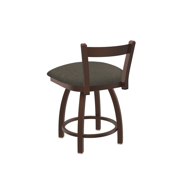 Holland Bar Stool Co 18" Low Back Swivel Vanity Stool, Bronze Finish, Graph Chalice Seat - 82118BZ019