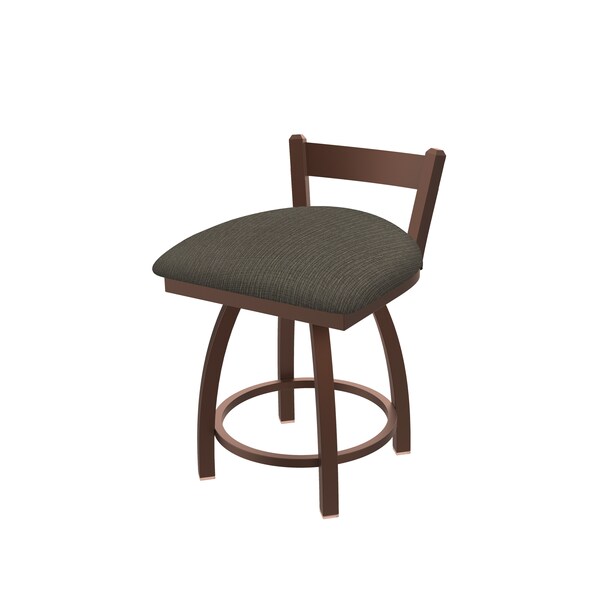 Holland Bar Stool Co 18" Low Back Swivel Vanity Stool, Bronze Finish, Graph Chalice Seat - 82118BZ019