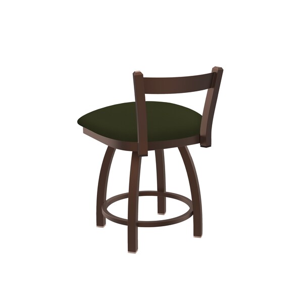 Holland Bar Stool Co 18" Low Back Swivel Vanity Stool, Bronze Finish, Canter Pine Seat - 82118BZ010