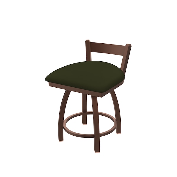 Holland Bar Stool Co 18" Low Back Swivel Vanity Stool, Bronze Finish, Canter Pine Seat - 82118BZ010