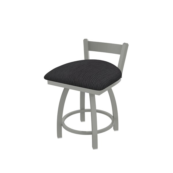 Holland Bar Stool Co 18" Low Back Swivel Vanity Stool, Nickel Finish, Graph Anchor Seat - 82118AN014