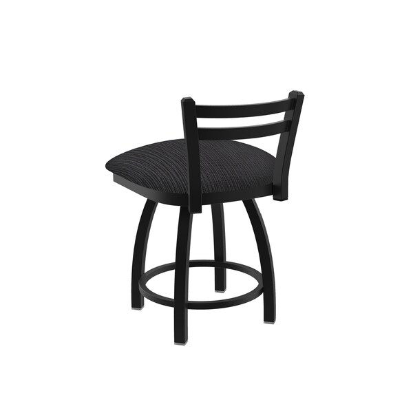 Holland Bar Stool Co 18" Low Back Swivel Vanity Stool, Black Wrinkle, Graph Anchor Seat - 41118BW014