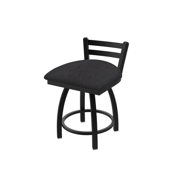 Holland Bar Stool Co 18" Low Back Swivel Vanity Stool, Black Wrinkle, Graph Anchor Seat - 41118BW014
