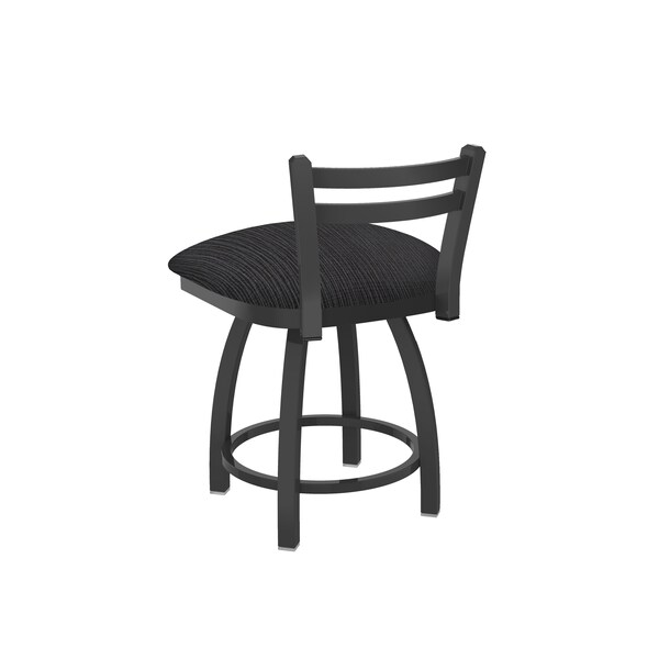 Holland Bar Stool Co 18" Low Back Swivel Vanity Stool, Pewter Finish, Graph Anchor Seat - 41118PW014