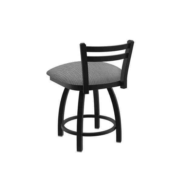Holland Bar Stool Co 18" Low Back Swivel Vanity Stool, Black Wrinkle, Graph Seat - 41118BW020