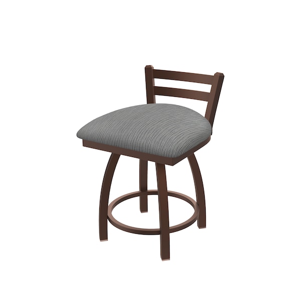 Holland Bar Stool Co 18" Low Back Swivel Vanity Stool, Bronze Finish, Graph Seat - 41118BZ020