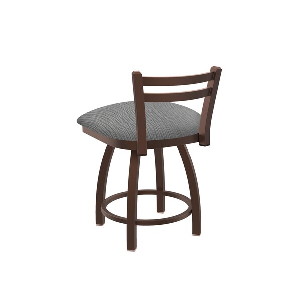 Holland Bar Stool Co 18" Low Back Swivel Vanity Stool, Bronze Finish, Graph Seat - 41118BZ020