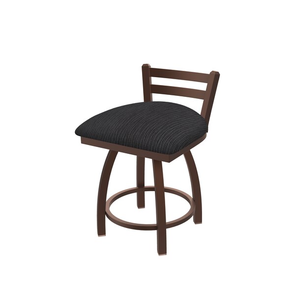 Holland Bar Stool Co 18" Low Back Swivel Vanity Stool, Bronze Finish, Graph Anchor Seat - 41118BZ014