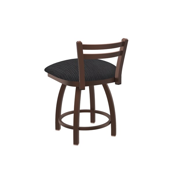 Holland Bar Stool Co 18" Low Back Swivel Vanity Stool, Bronze Finish, Graph Anchor Seat - 41118BZ014