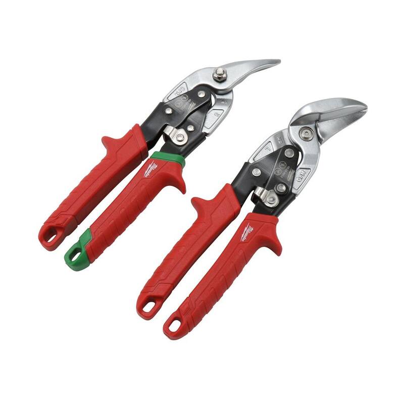 Milwaukee Left, Right, and Straight/Offset Aviation Snips Set (5-Piece) - 48-22-4533-48-22-4523