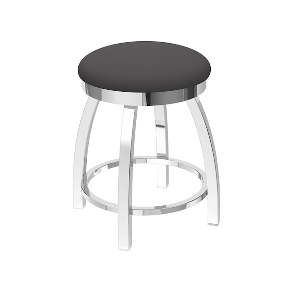 Holland Bar Stool Co 18" Swivel Vanity Stool, Chrome Finish, Canter Storm Seat - 80218CH004