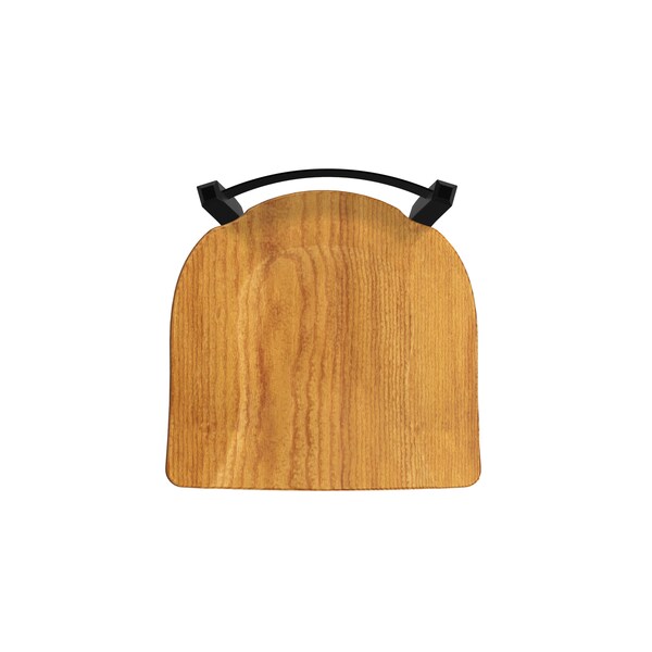 Holland Bar Stool Co 18" Low Back Swivel Vanity Stool, Black Wrinkle, Med Oak Seat - 82118BWMEDOAK