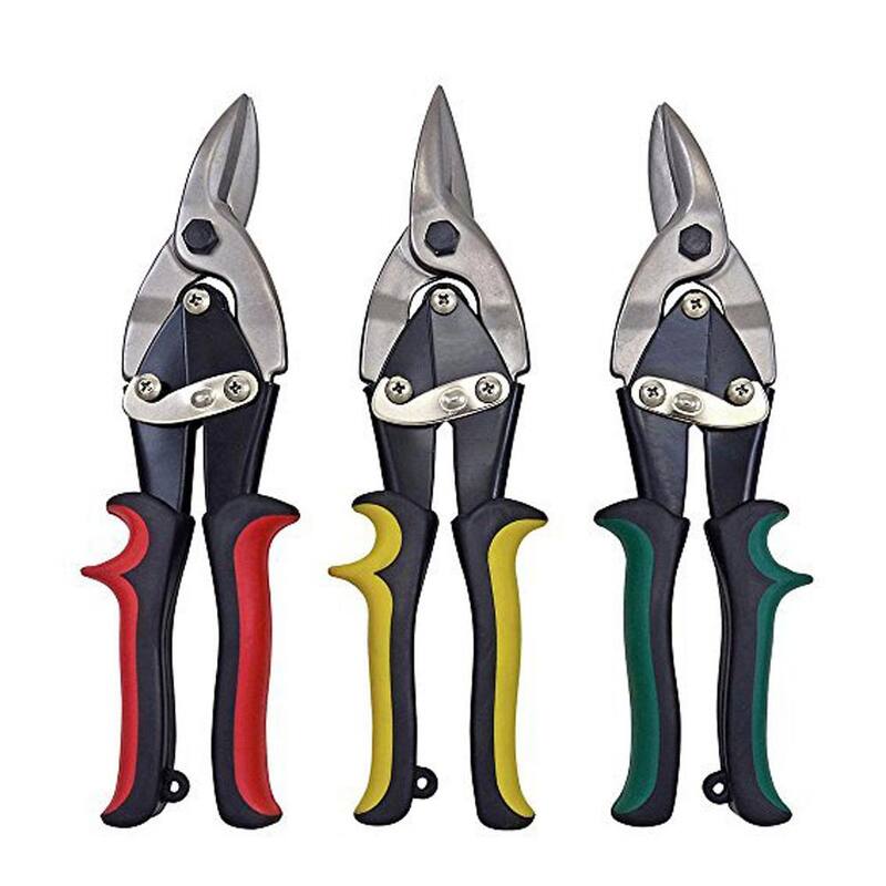 KING Straight-Cut Left-Cut and Right-Cut Aviation Tin Snip Set (3-Pieces) - 0072-0