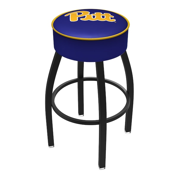 Holland Bar Stool Co 18" Blk Wrinkle Penn State Swivel Stool, Accent Ring - L8B130PITTSB