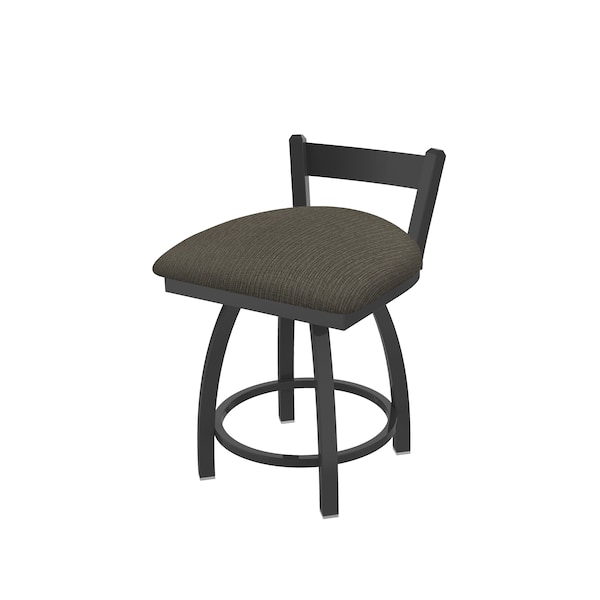 Holland Bar Stool Co 18" Low Back Swivel Vanity Stool, Pewter Finish, Graph Chalice Seat - 82118PW019
