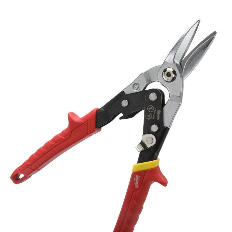 Milwaukee Straight-Cut Offset Aviation Snip (3-Pack) with Screwdriver Set (8-Piece) - 48-22-4533-48-22-2718