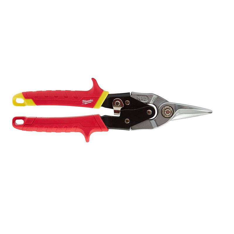 Milwaukee Straight-Cut Offset Aviation Snip (3-Pack) with Screwdriver Set (8-Piece) - 48-22-4533-48-22-2718