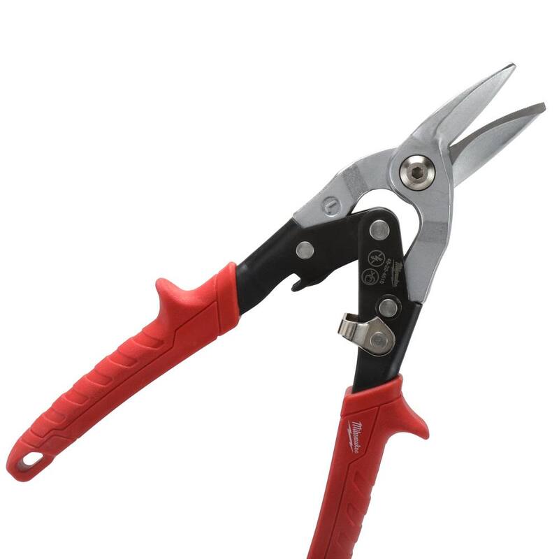 Milwaukee Straight-Cut Offset Aviation Snip (3-Pack) with Screwdriver Set (8-Piece) - 48-22-4533-48-22-2718