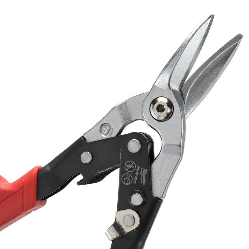 Milwaukee Straight-Cut Offset Aviation Snip (3-Pack) with Screwdriver Set (8-Piece) - 48-22-4533-48-22-2718