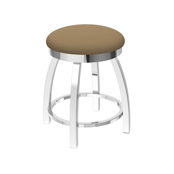 Holland Bar Stool Co 18" Swivel Vanity Stool, Chrome Finish, Canter Sand Seat - 80218CH013