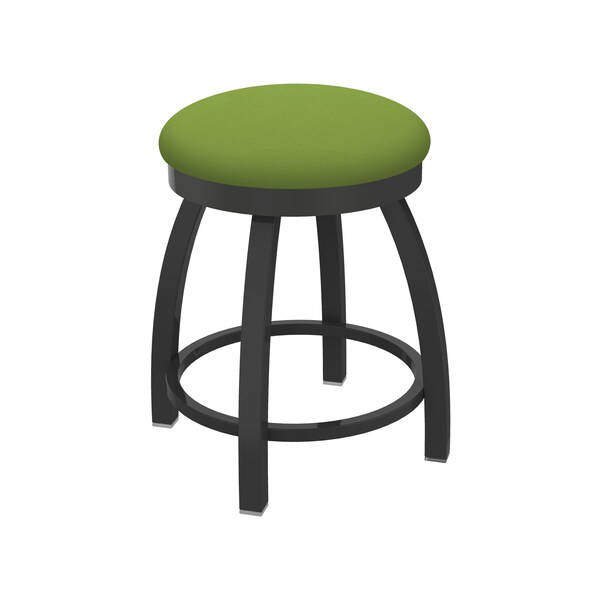 Holland Bar Stool Co 18" Swivel Vanity Stool, Pewter Finish, Canter Kiwi Green Seat - 80218PW009