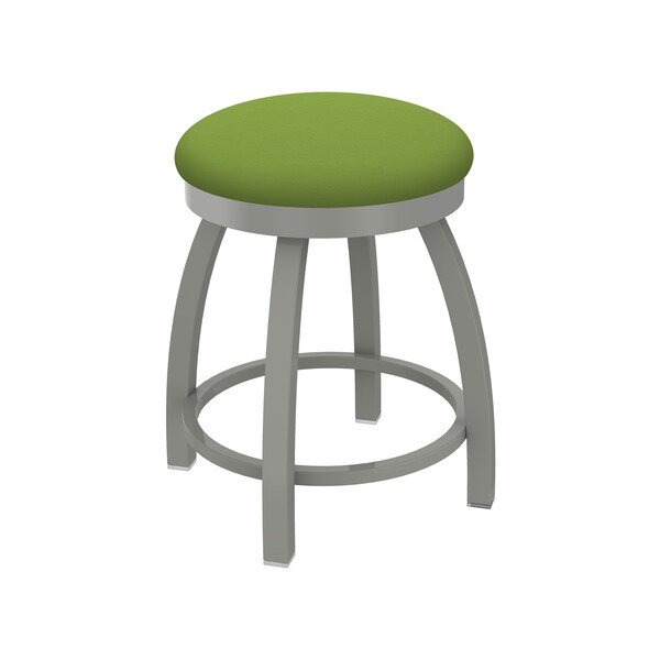 Holland Bar Stool Co 18" Swivel Vanity Stool, Nickel Finish, Canter Kiwi Green Seat - 80218AN009