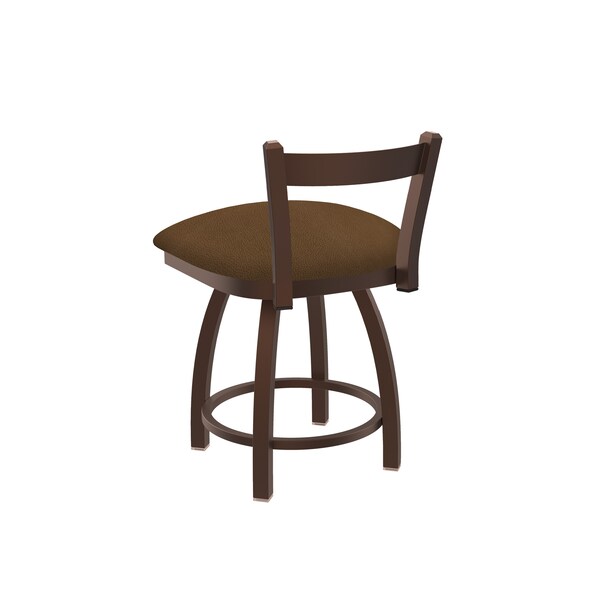 Holland Bar Stool Co 18" Low Back Swivel Vanity Stool, Bronze Finish, Rein Thatch Seat - 82118BZ026