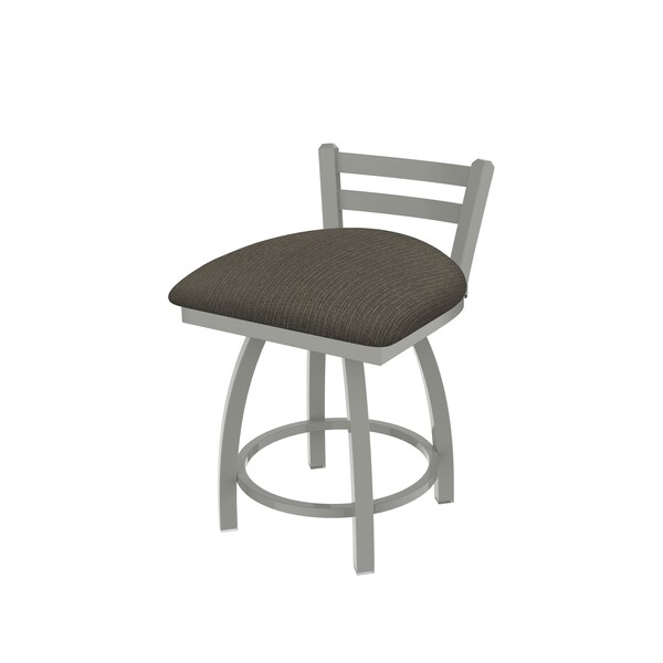 Holland Bar Stool Co 18" Low Back Swivel Vanity Stool, Nickel Finish, Graph Chalice Seat - 41118AN019
