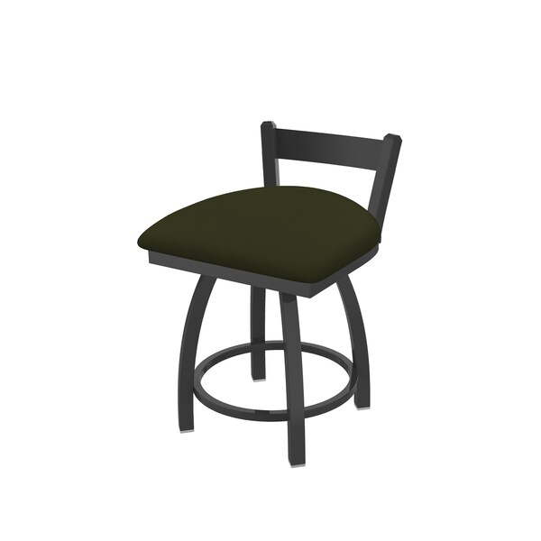 Holland Bar Stool Co 18" Low Back Swivel Vanity Stool, Pewter Finish, Canter Pine Seat - 82118PW010