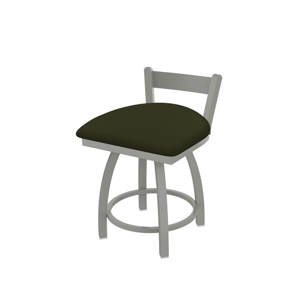 Holland Bar Stool Co 18" Low Back Swivel Vanity Stool, Nickel Finish, Canter Pine Seat - 82118AN010
