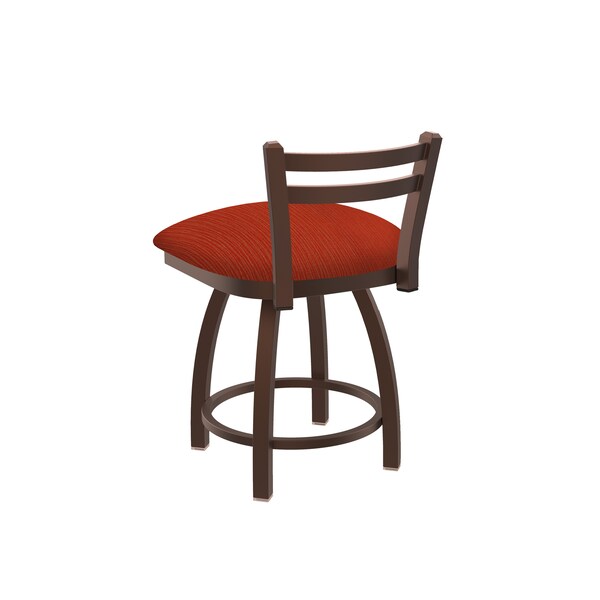 Holland Bar Stool Co 18" Low Back Swivel Vanity Stool, Bronze Finish, Graph Poppy Seat - 41118BZ021