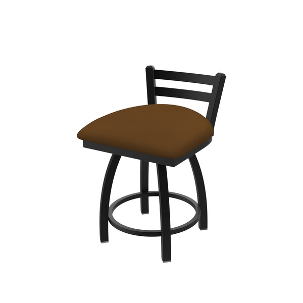 Holland Bar Stool Co 18" Low Back Swivel Vanity Stool, Black Wrinkle, Canter Thatch Seat - 41118BW001