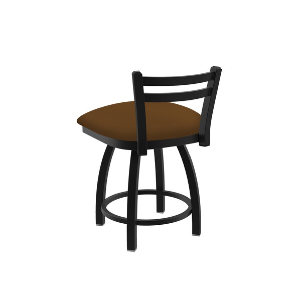 Holland Bar Stool Co 18" Low Back Swivel Vanity Stool, Black Wrinkle, Canter Thatch Seat - 41118BW001
