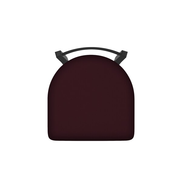 Holland Bar Stool Co 18" Low Back Swivel Vanity Stool, Pewter Finish, Canter Bordeaux Seat - 82118PW005