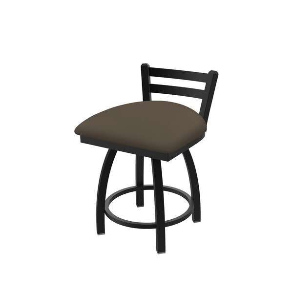 Holland Bar Stool Co 18" Low Back Swivel Vanity Stool, Black Wrinkle, Canter Earth Seat - 41118BW006